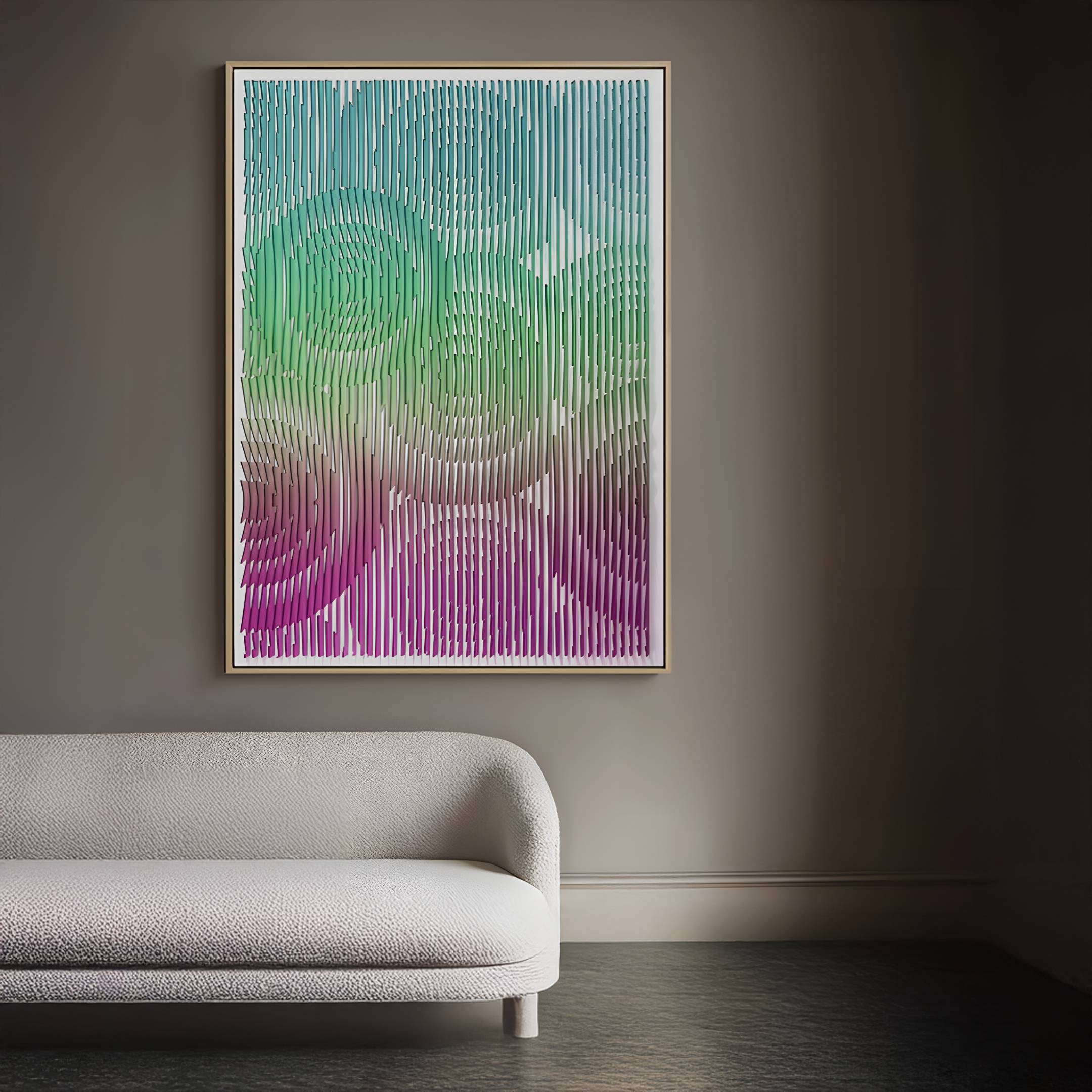 Cirvesta Green Gradient Ripple Acrylic 3D Wall Art