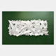 Stravira Green I Sculptural White Metal 3D Wall Art