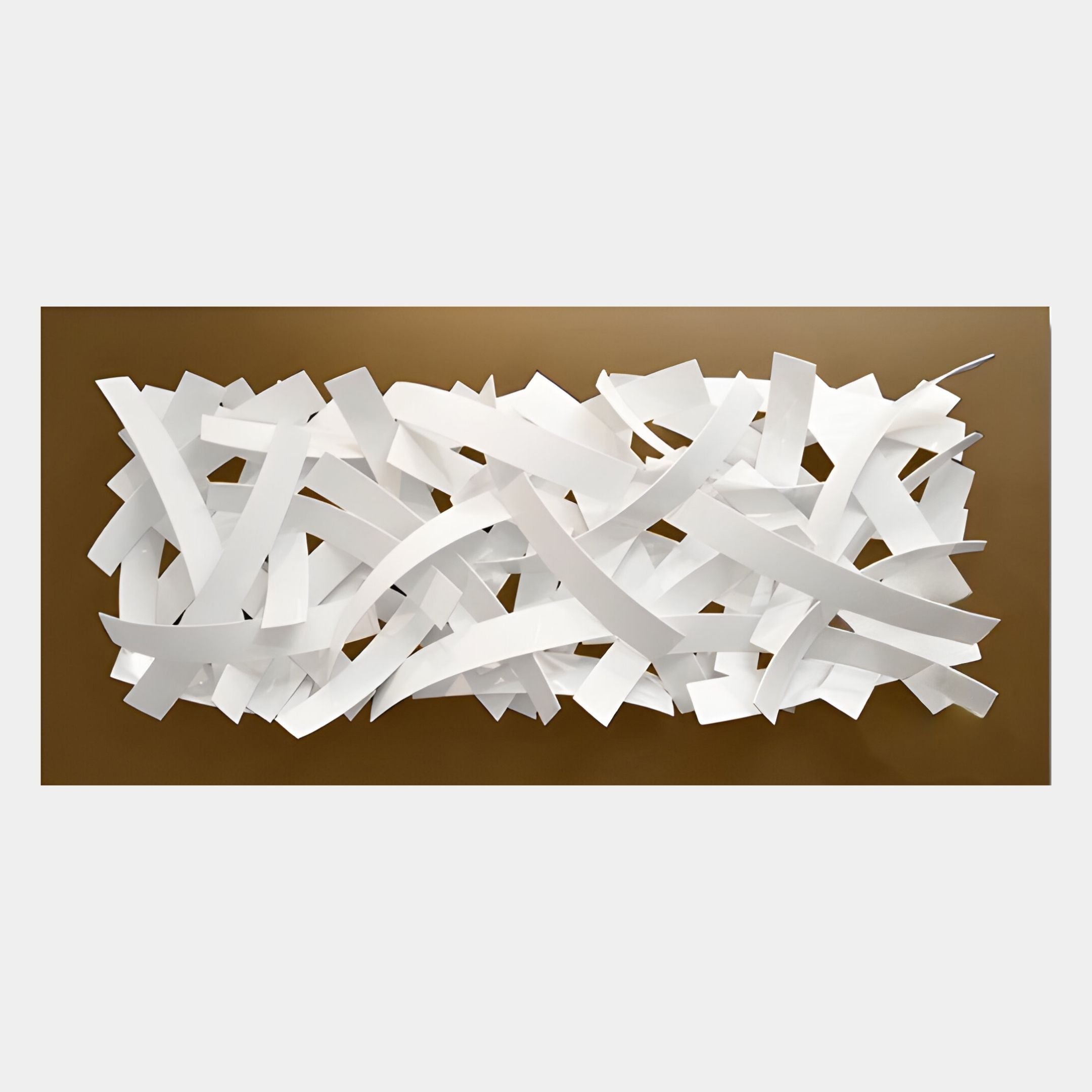 Stravira Copper II Sculptural White Metal 3D Wall Art