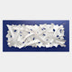 Stravira Blue II Sculptural White Metal 3D Wall Art