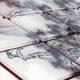 Kanshiro Burgundy Panelled Landscape Acrylic 3D Wall Art
