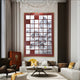 Kanshiro Burgundy Panelled Landscape Acrylic 3D Wall Art