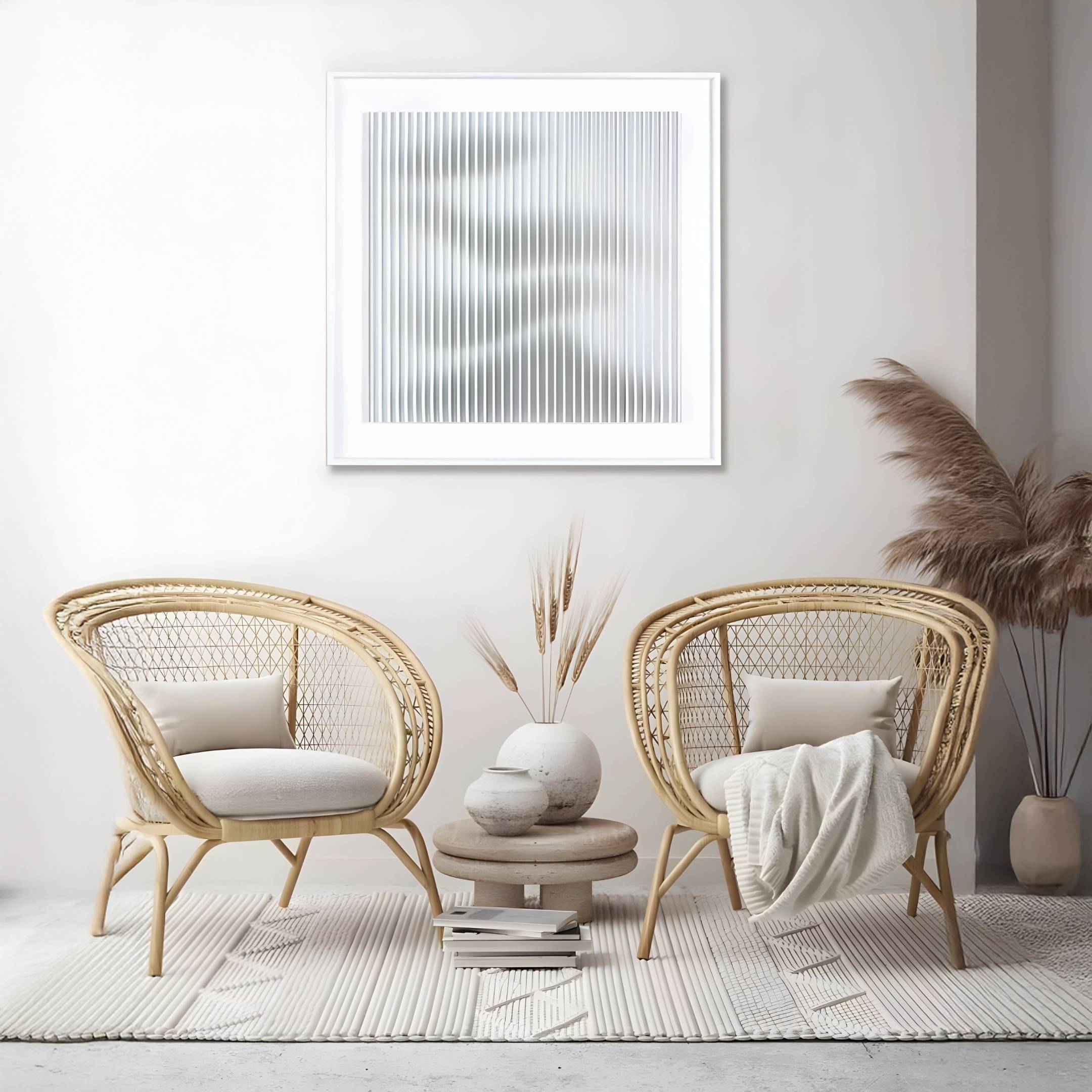 Linscend Silver Ripple Slatted Acrylic 3D Wall Art