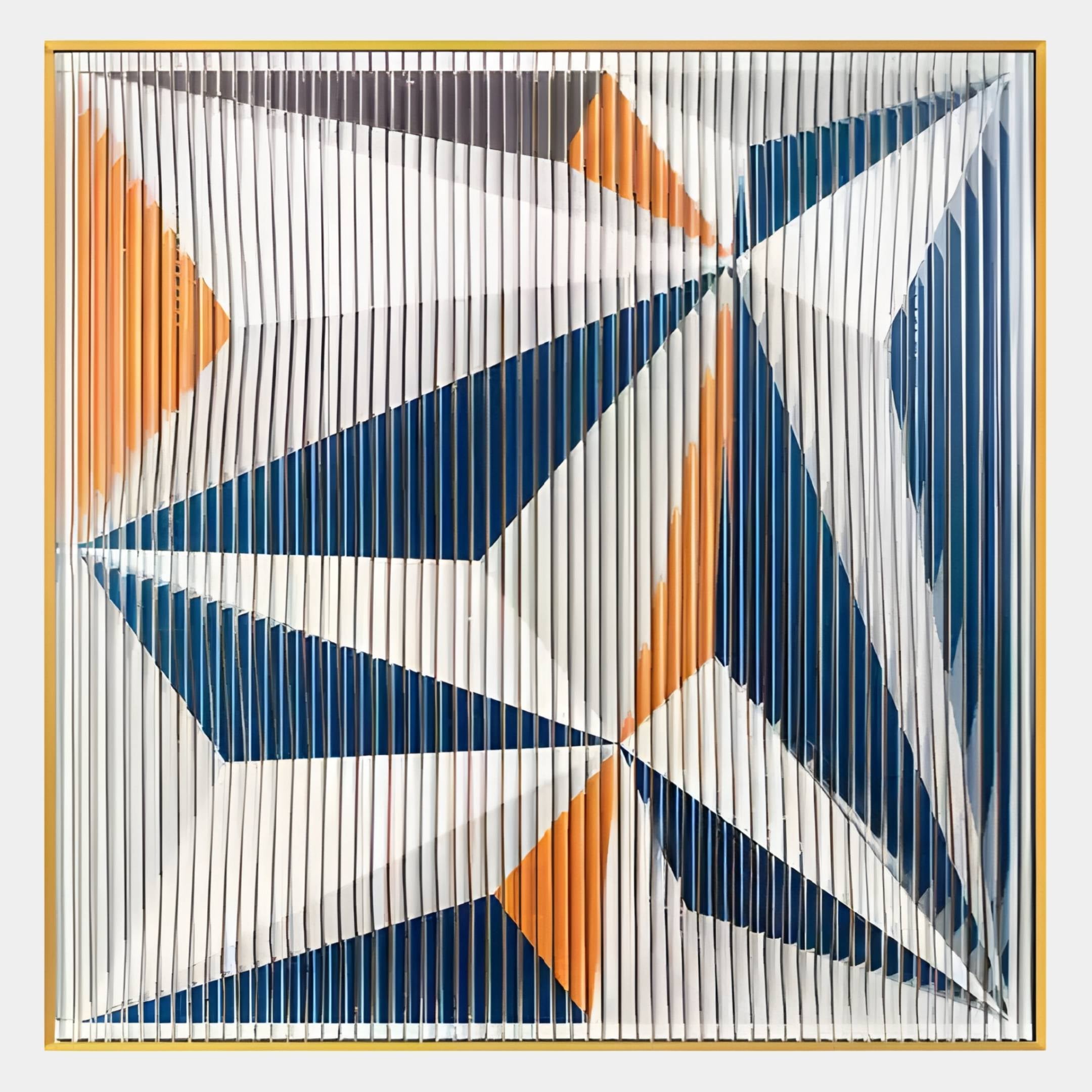 Valtrix Multicolour Geometric Stripe Acrylic 3D Wall Art