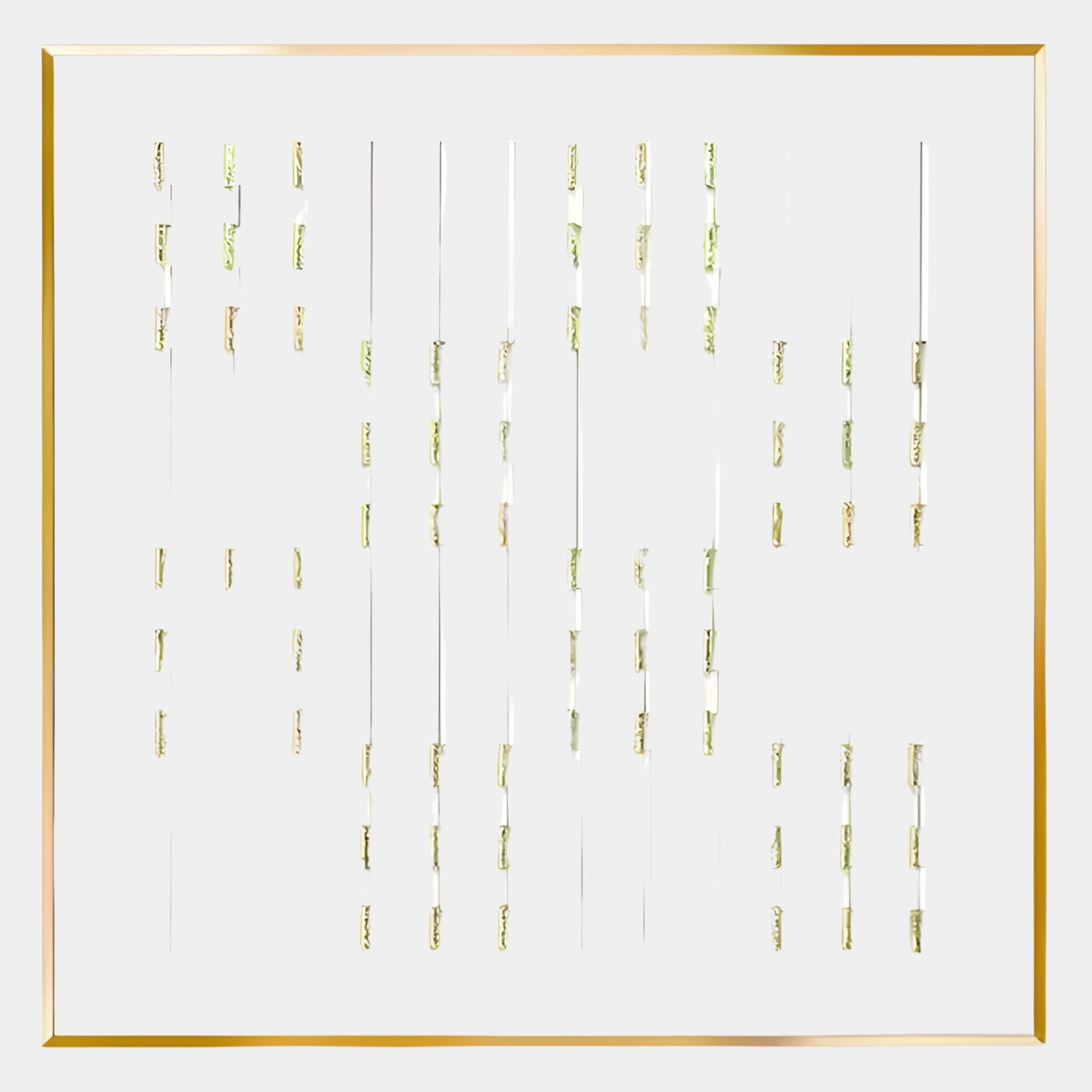 Linquora Vertical Rhythm Gold Foil Acrylic 3D Wall Art