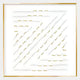 Linquora Diagonal Pattern Gold Foil Acrylic 3D Wall Art