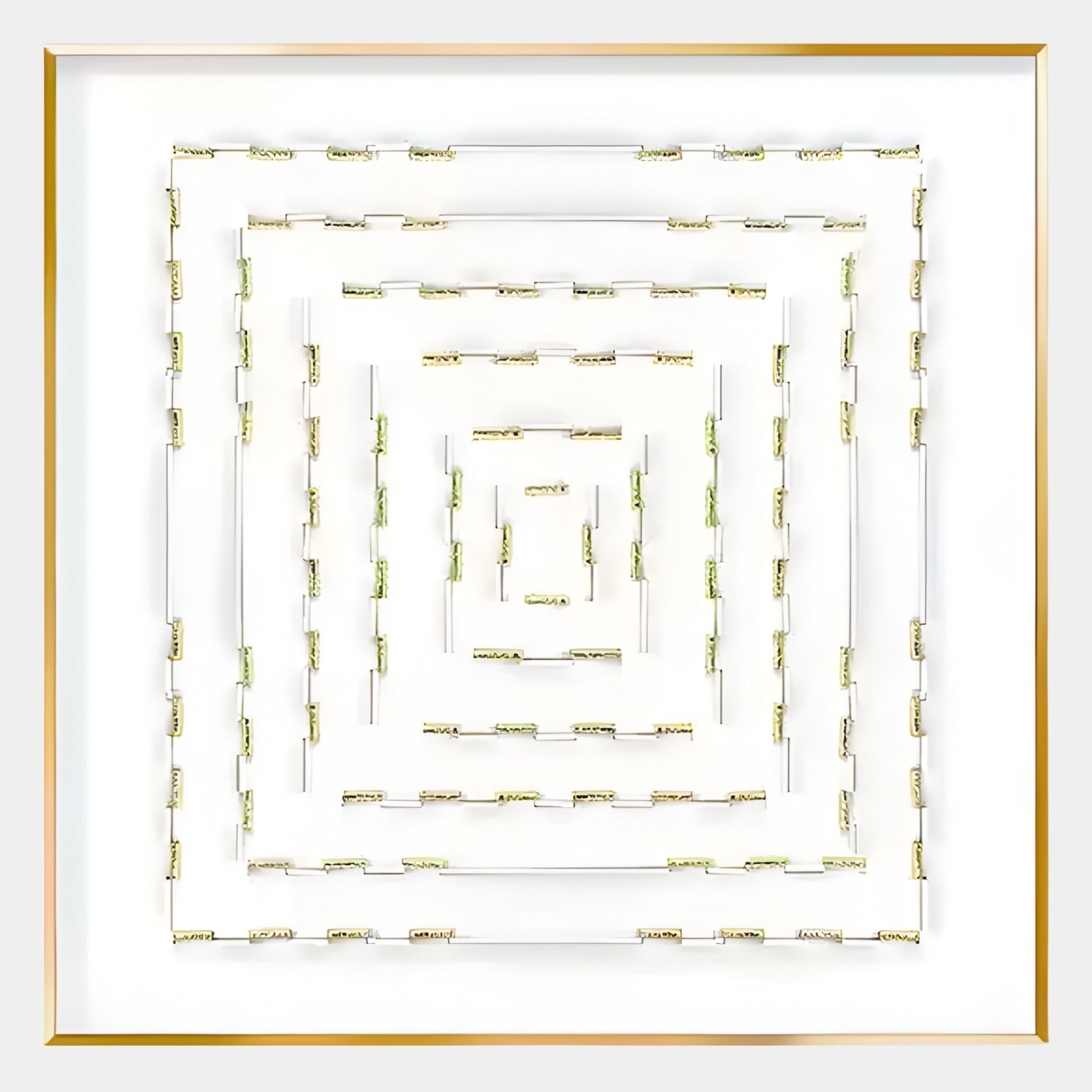 Linquora Spiral Steps Gold Foil Acrylic 3D Wall Art