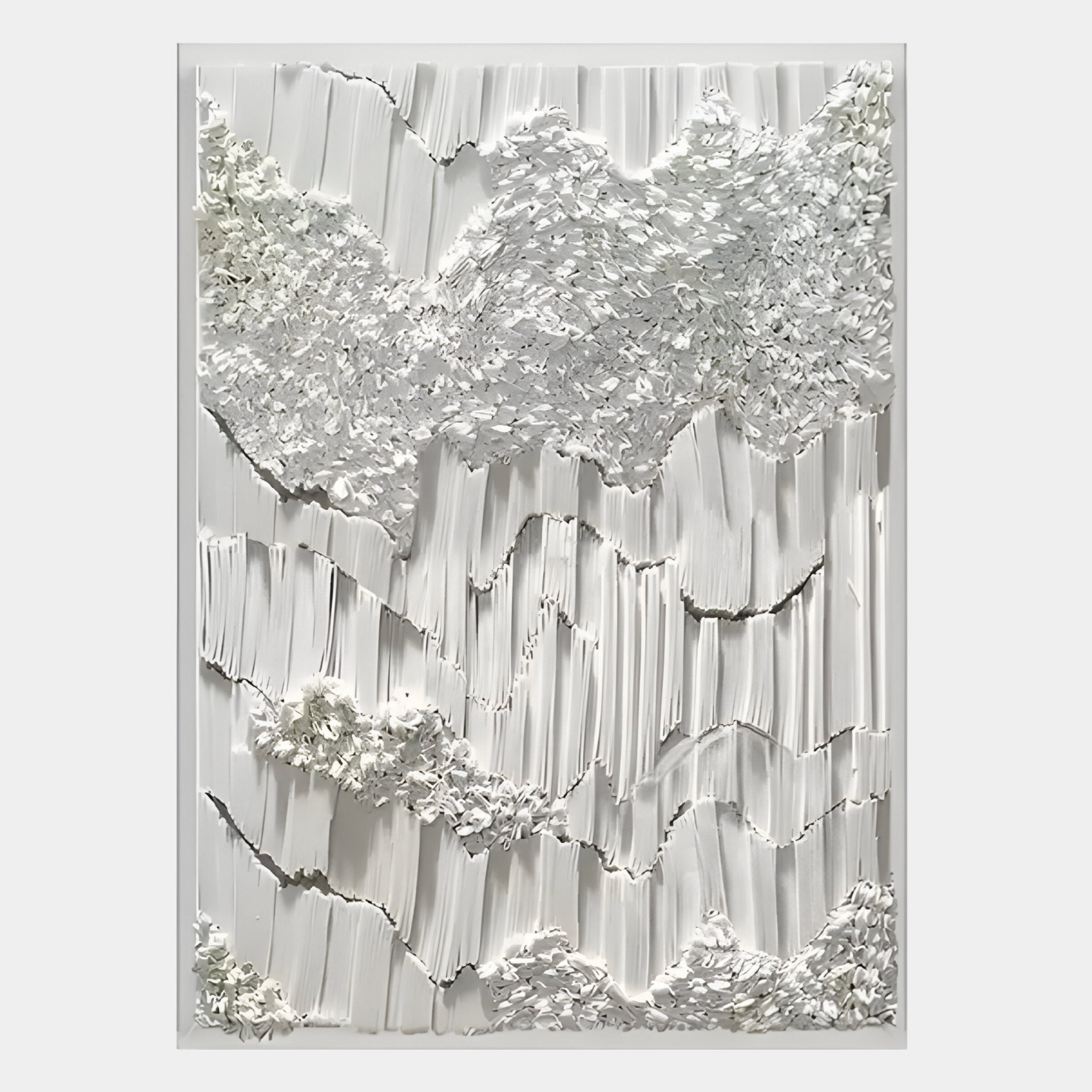 Tessara Ivory Layered Texture Felt 3D Wall Art