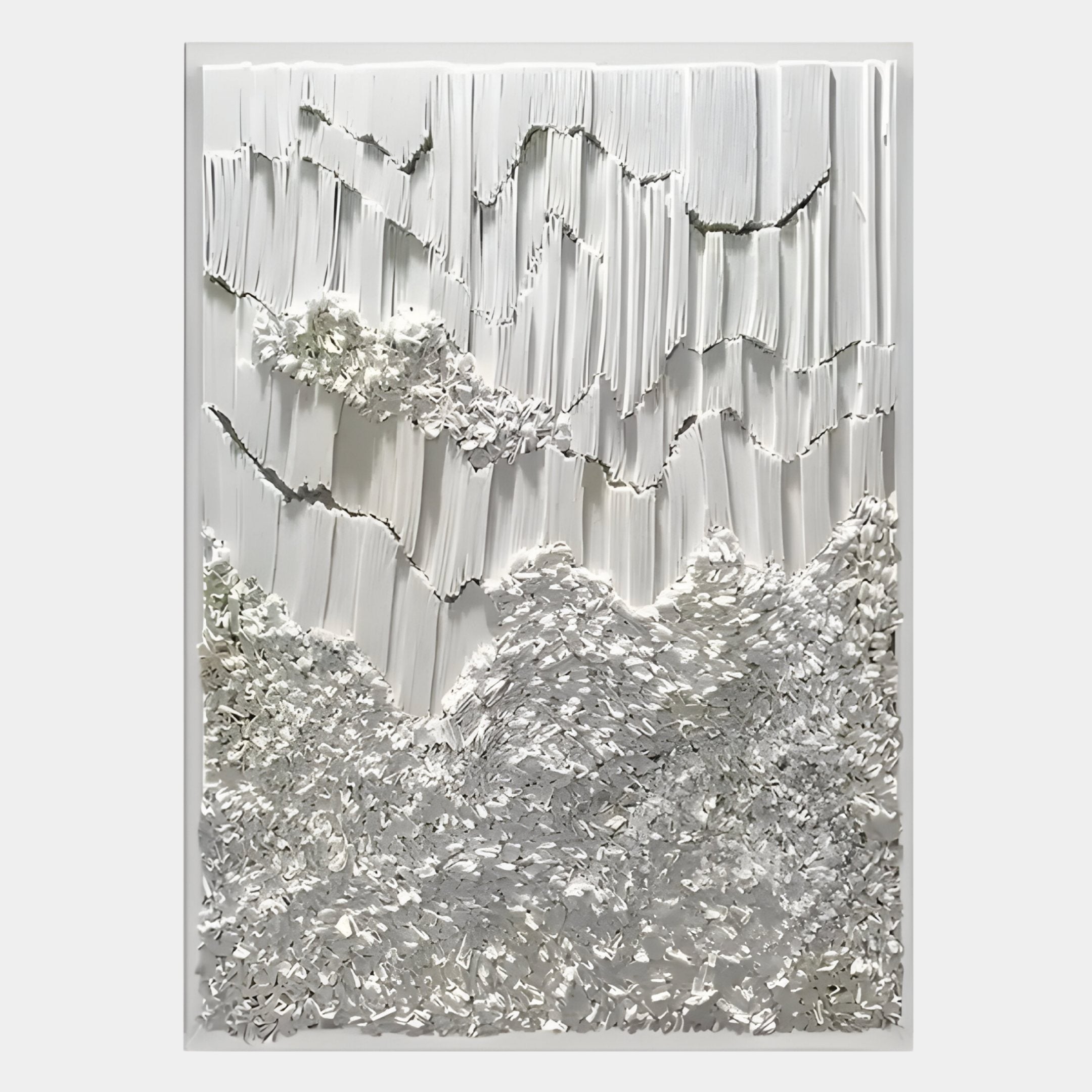 Tessara Ivory Organic Drape Felt 3D Wall Art