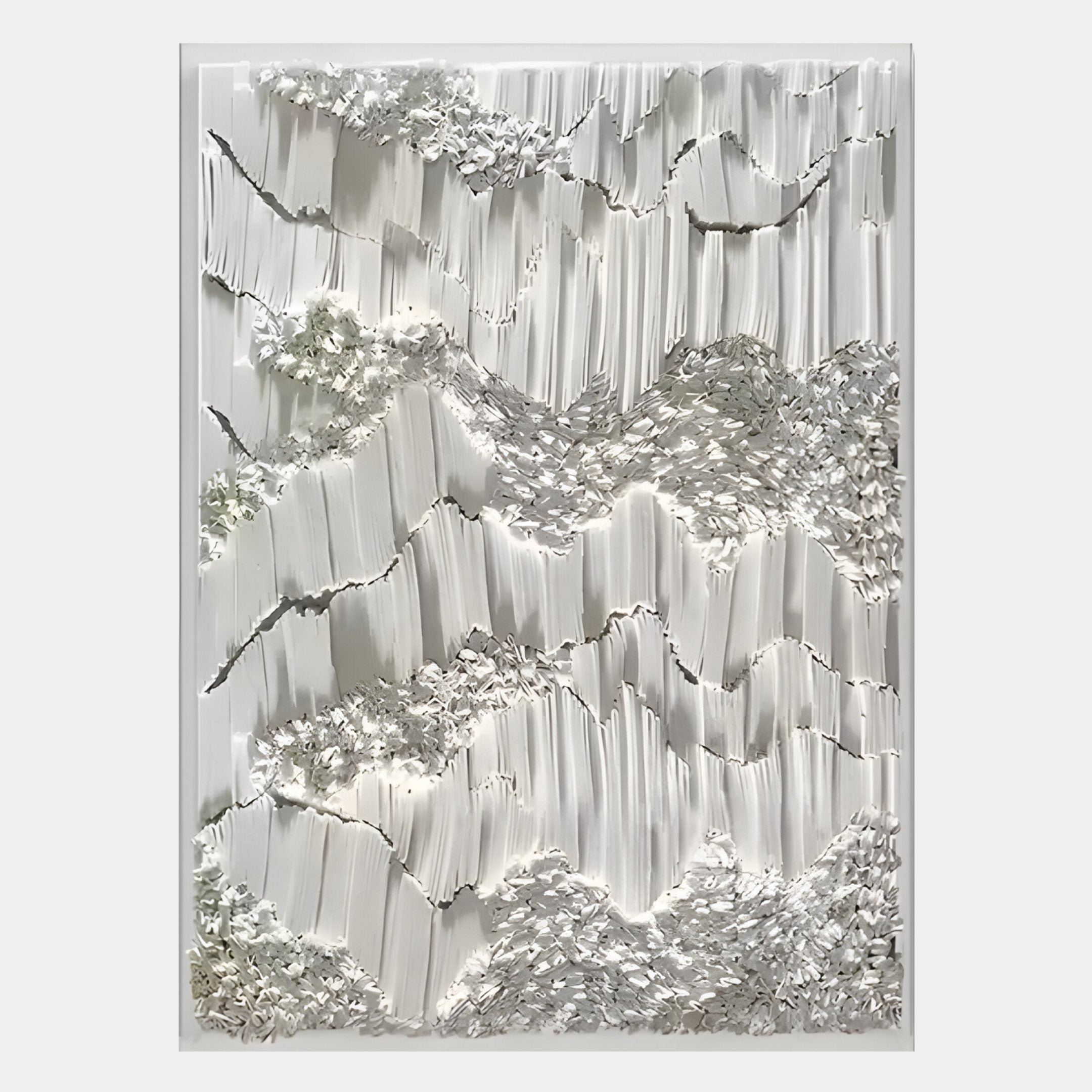 Tessara Ivory Ridge Contour Felt 3D Wall Art