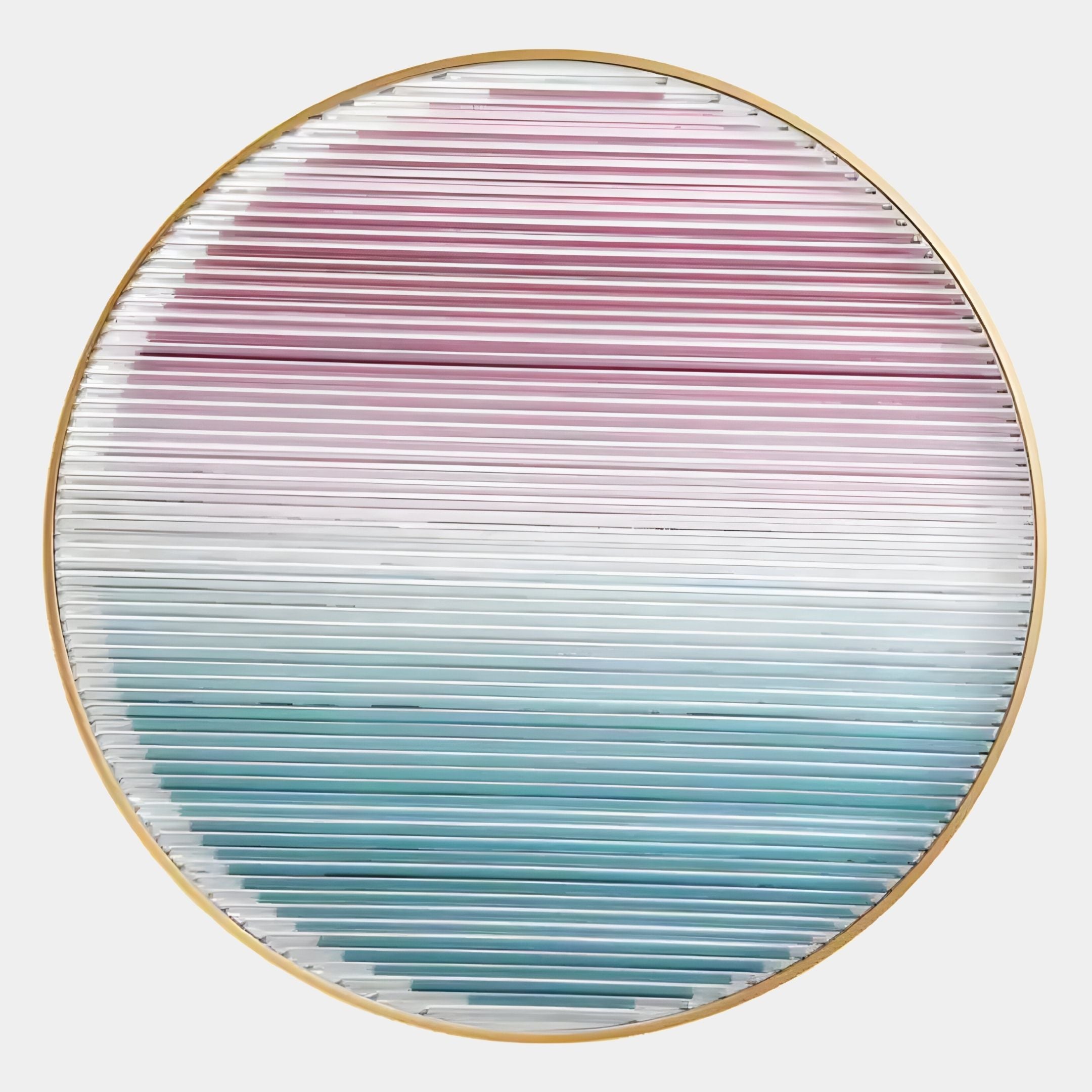 Orbiven Rose & Aqua Gradient Acrylic 3D Wall Art