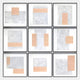 Terracube 9-Set Hand-Painted Framed Acrylic 3D Wall Art