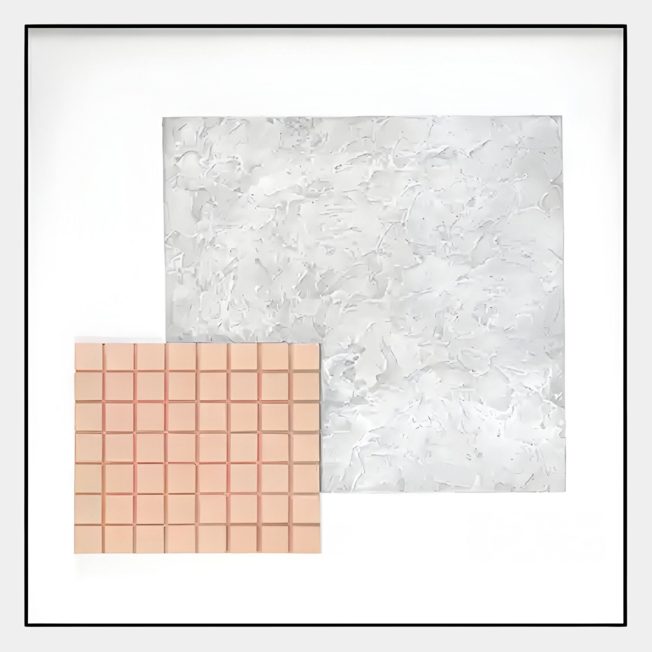Terracube IV Hand-Painted Framed Acrylic 3D Wall Art