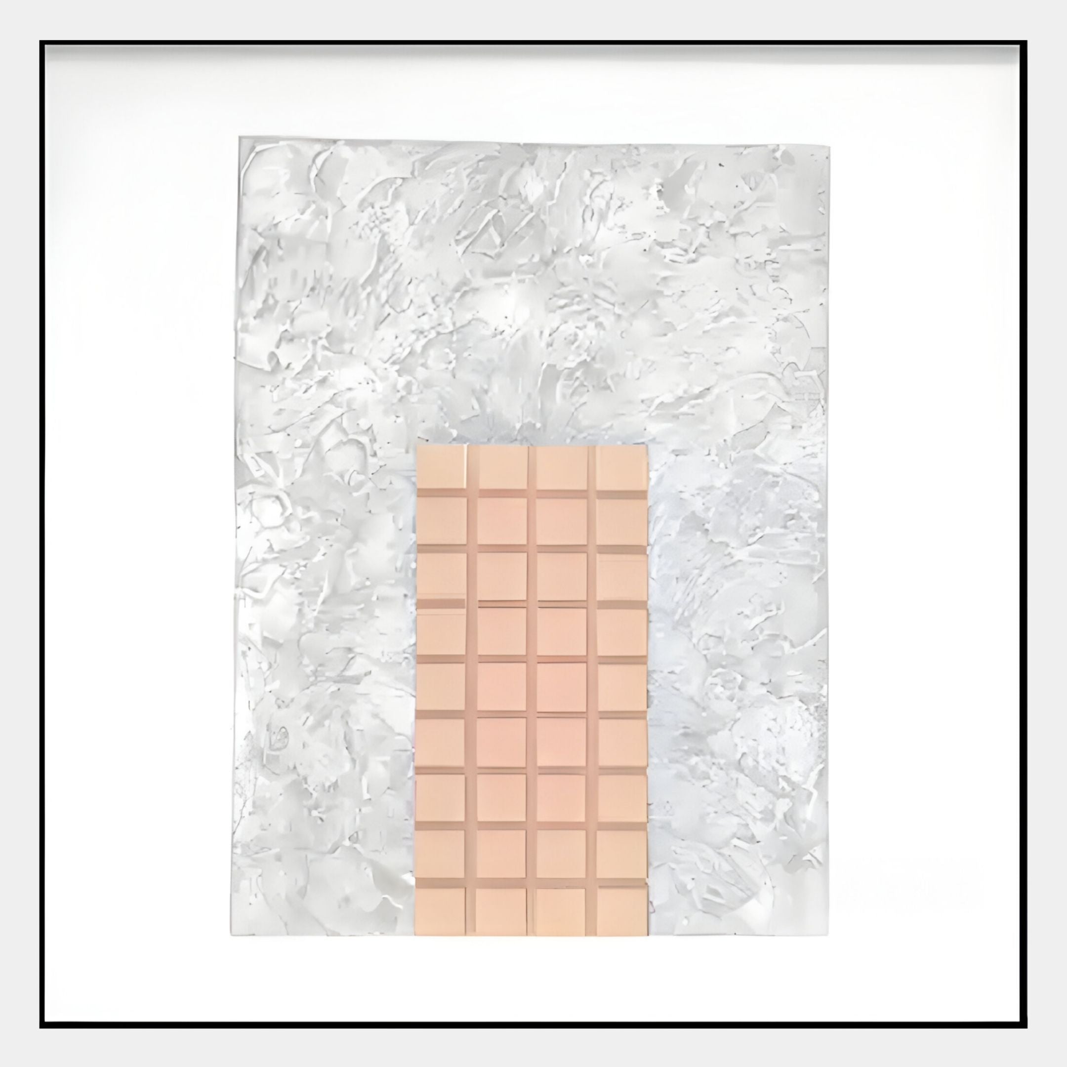 Terracube III Hand-Painted Framed Acrylic 3D Wall Art