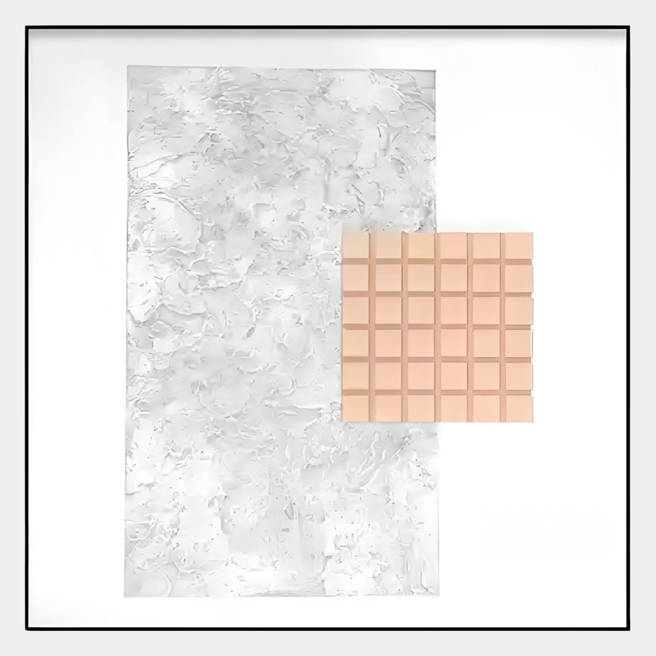 Terracube VI Hand-Painted Framed Acrylic 3D Wall Art