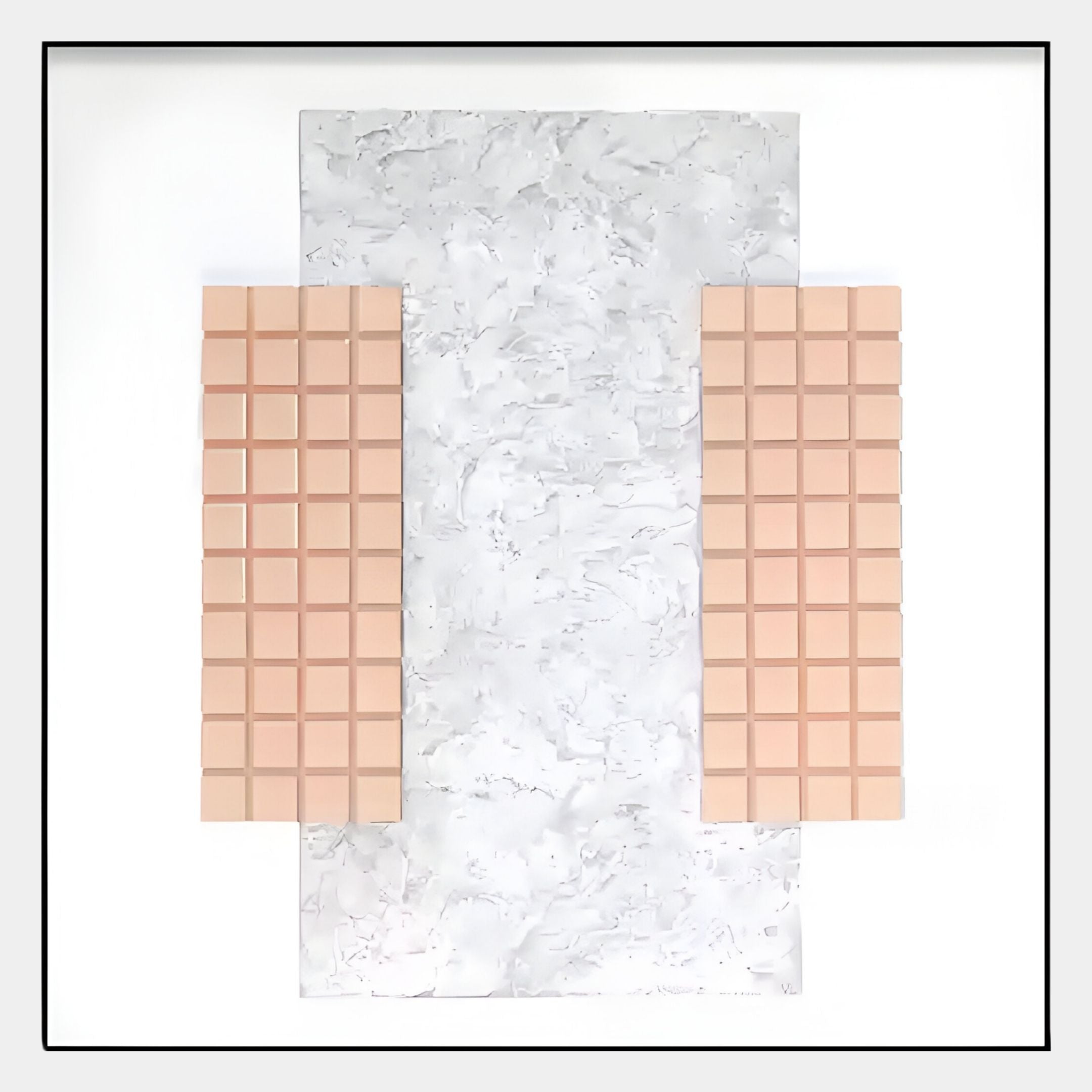 Terracube VIII Hand-Painted Framed Acrylic 3D Wall Art