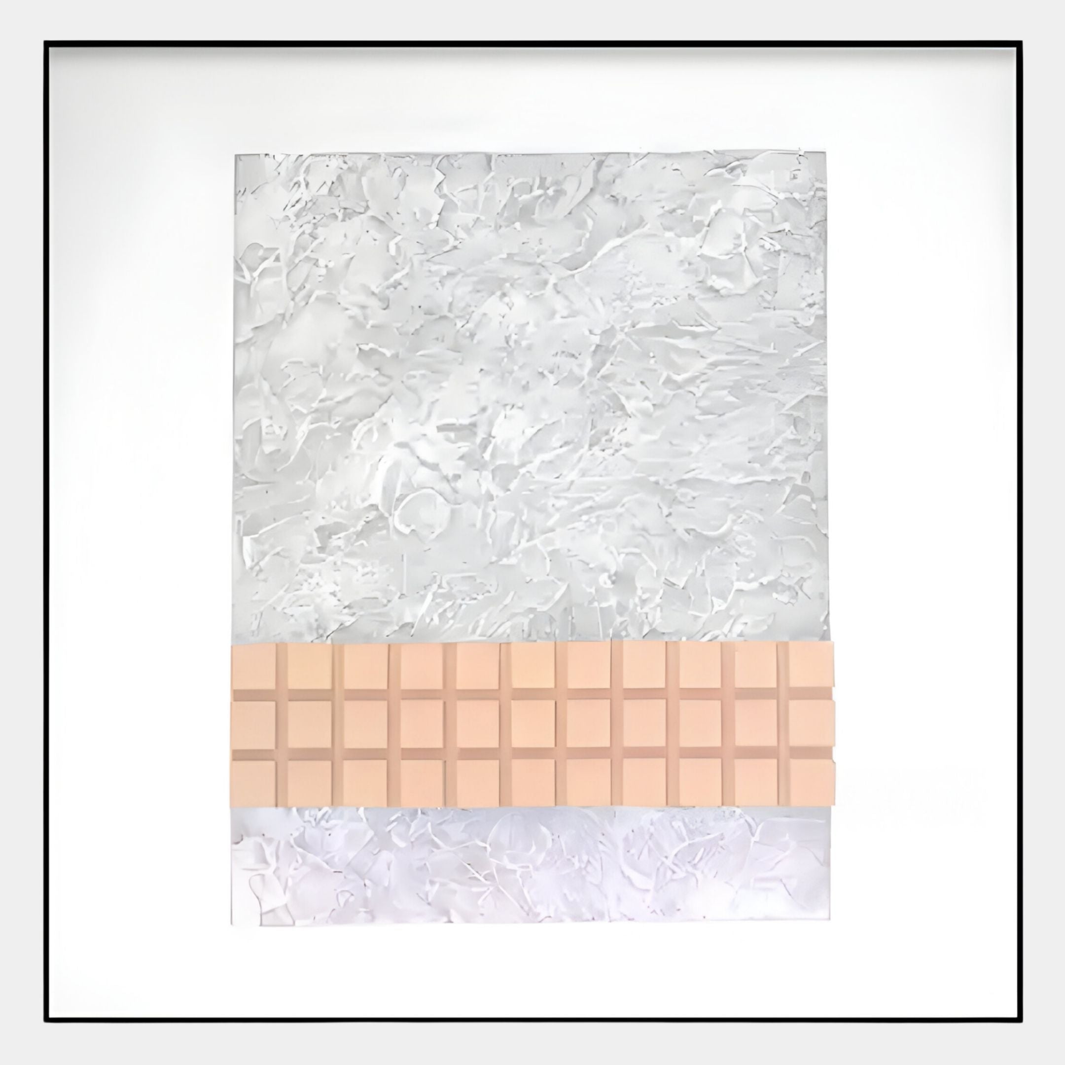 Terracube IX Hand-Painted Framed Acrylic 3D Wall Art