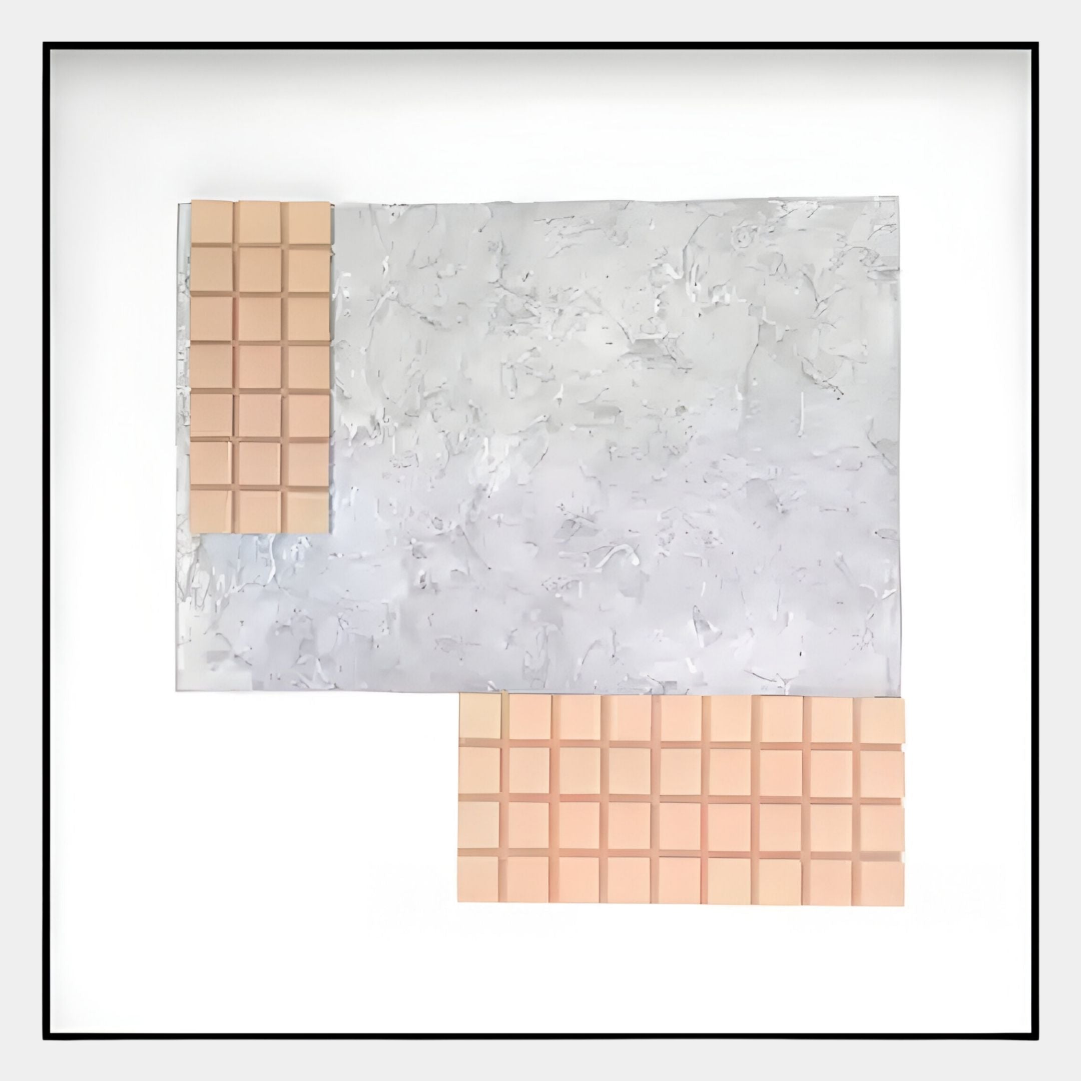 Terracube XI Hand-Painted Framed Acrylic 3D Wall Art