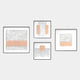 Terracube 4-Set Hand-Painted Framed Acrylic 3D Wall Art - Fixed Sizes