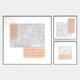 Terracube 3-Set Hand-Painted Framed Acrylic 3D Wall Art - Fixed Sizes