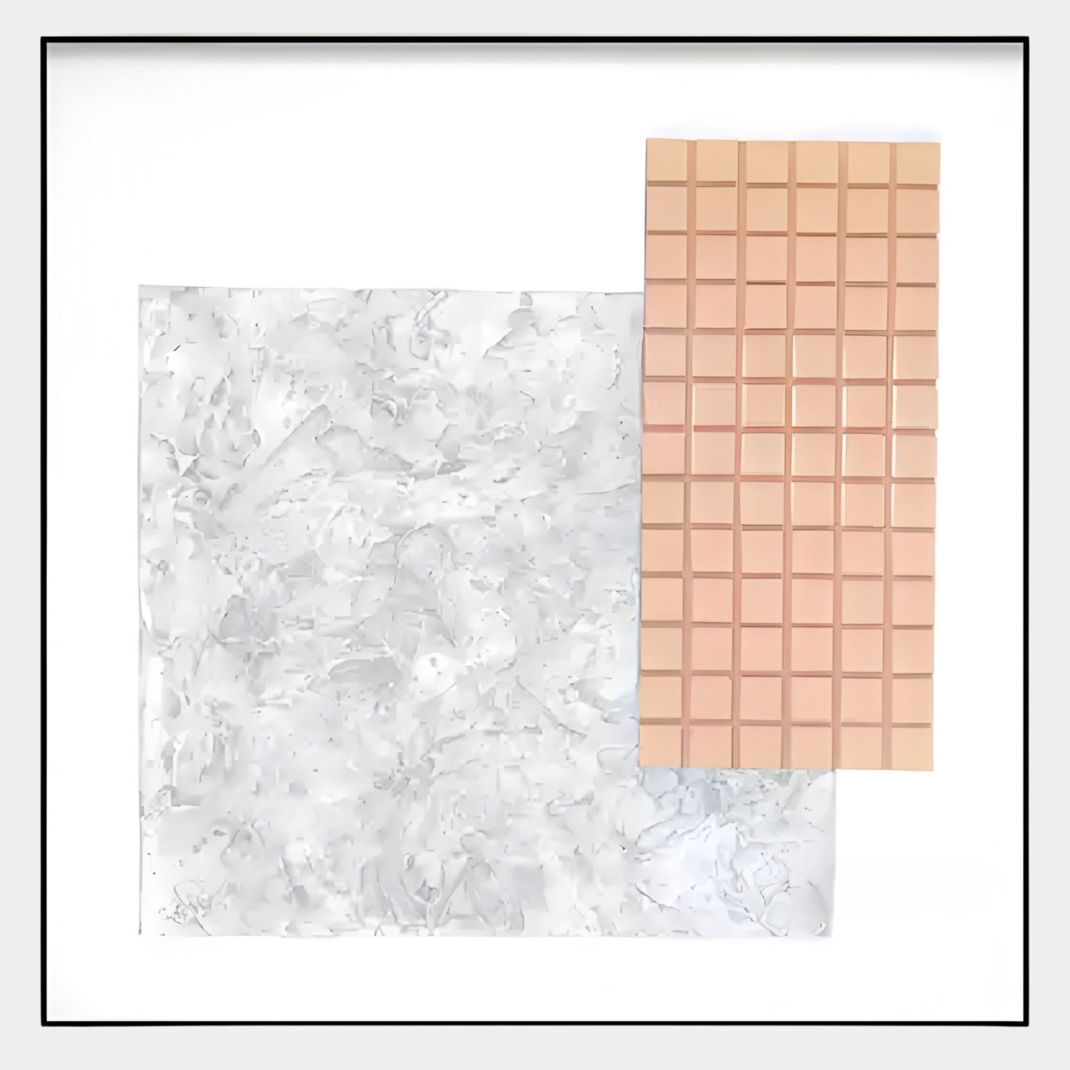 Terracube II Hand-Painted Framed Acrylic 3D Wall Art