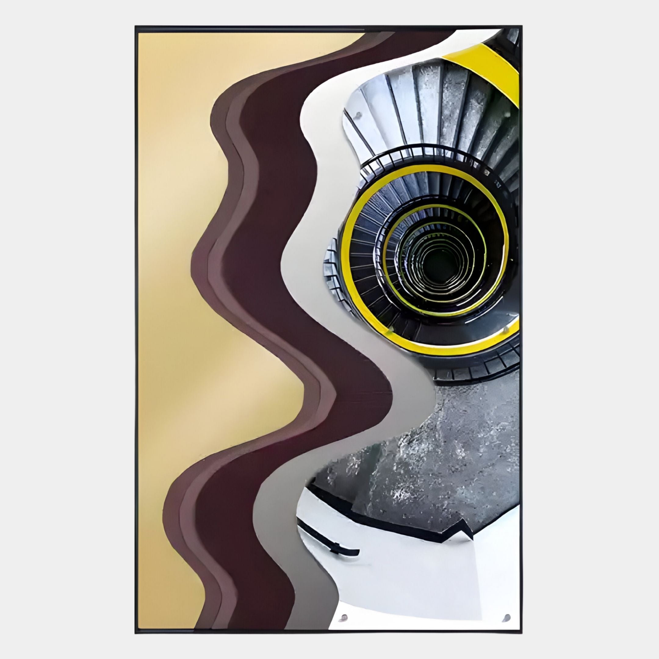Veridra Spiral Stair V Acrylic & Metal 3D Wall Art
