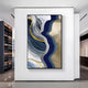 Veridra Grey-Blue Wave & Gold Ribbon Acrylic 3D Wall Art