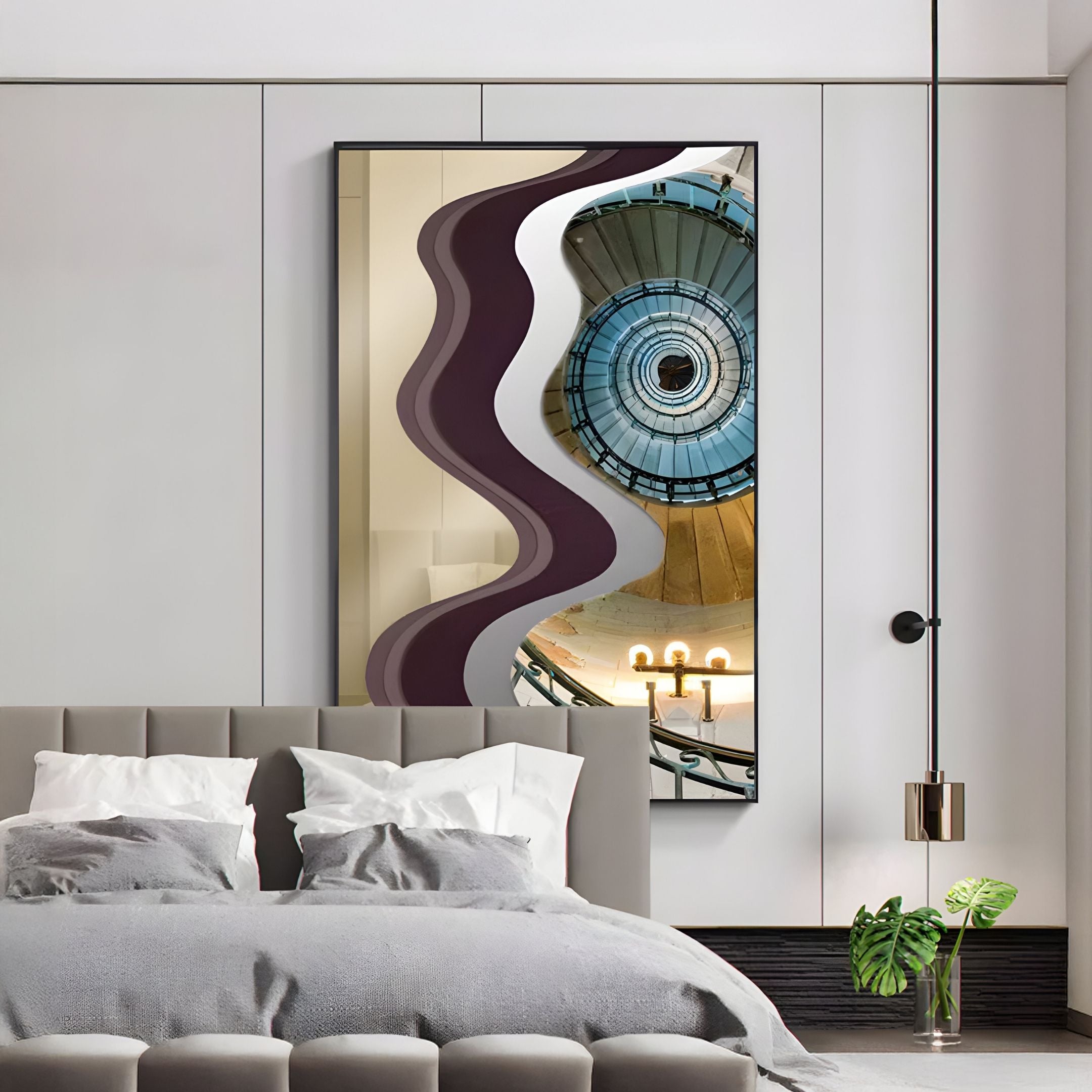 Veridra Spiral Stair I Acrylic & Metal 3D Wall Art
