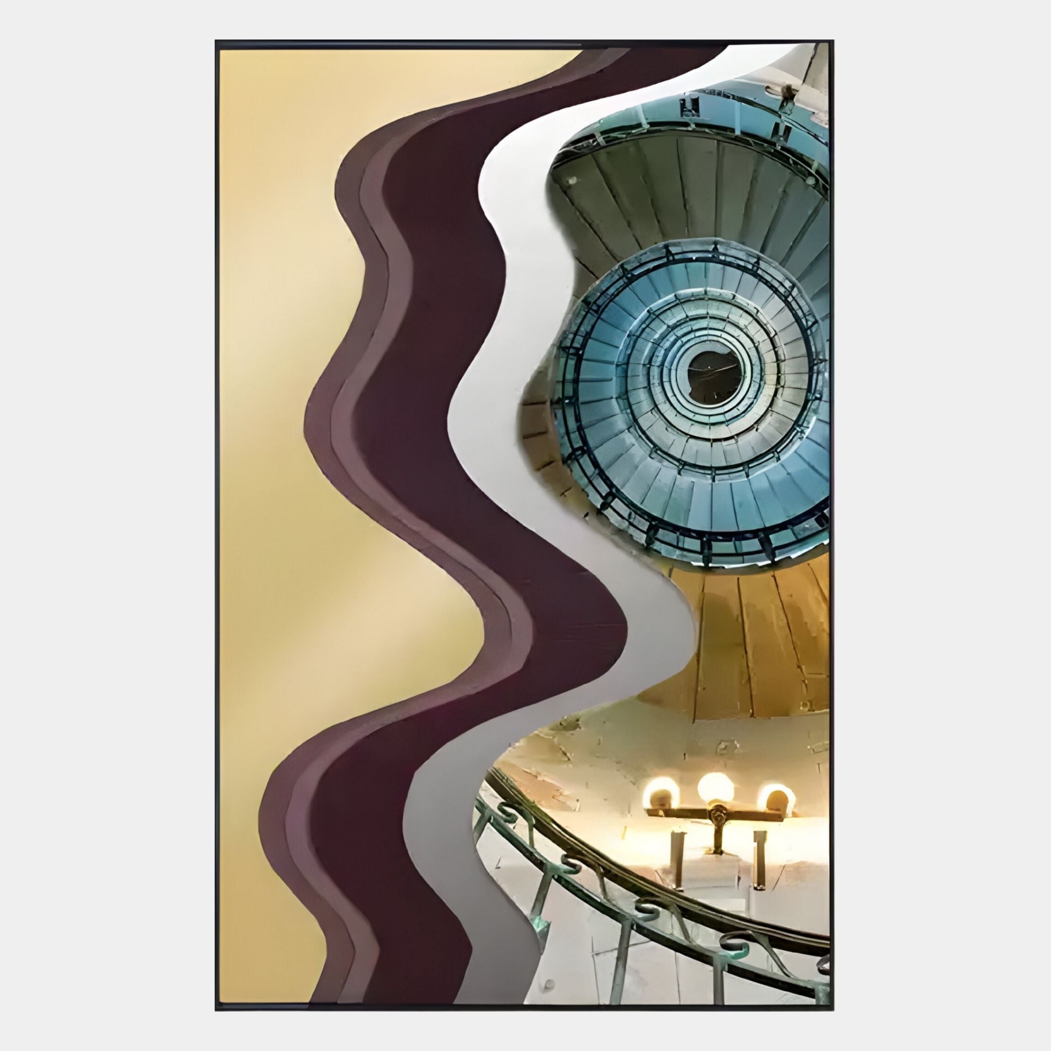 Veridra Spiral Stair I Acrylic & Metal 3D Wall Art