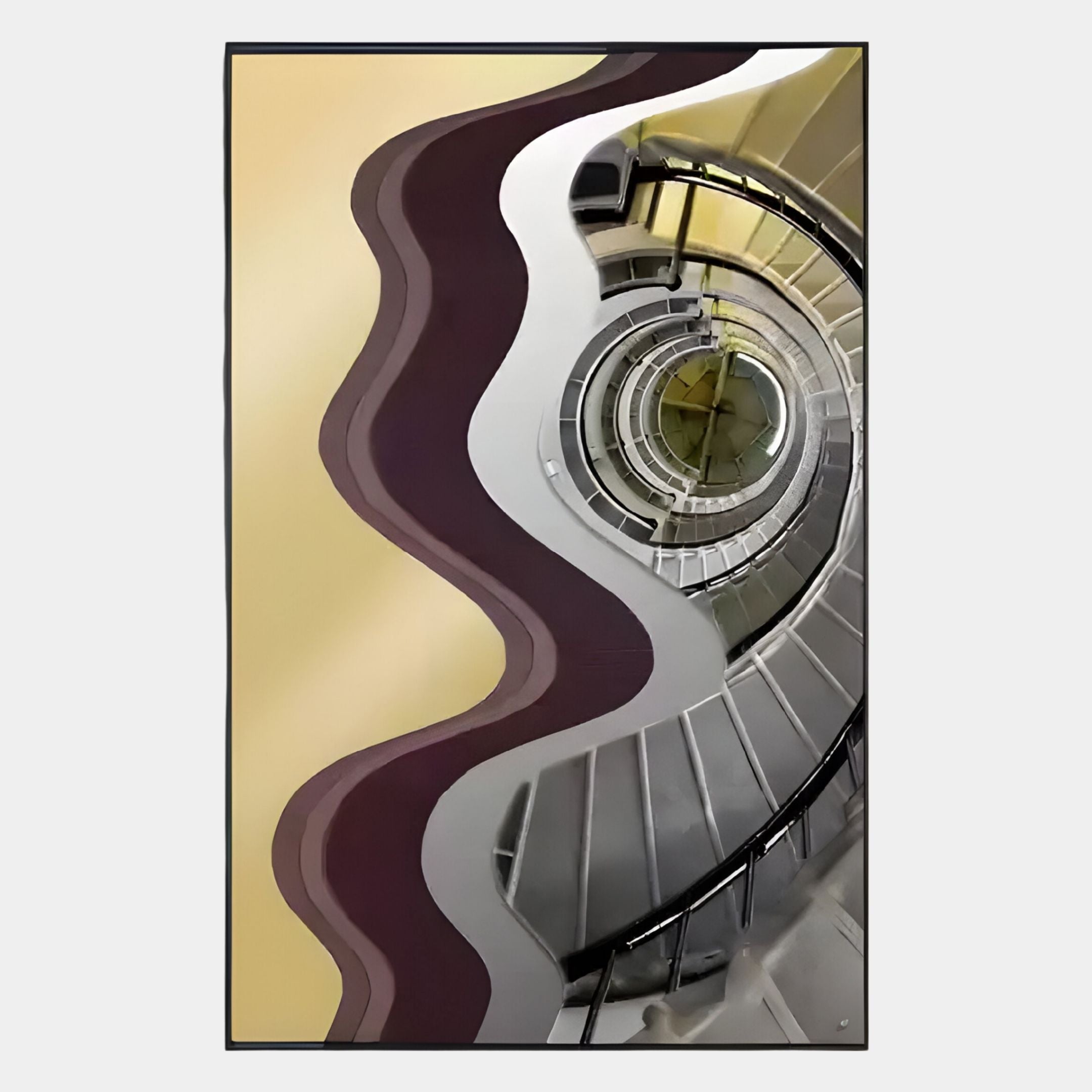 Veridra Spiral Stair IV Acrylic & Metal 3D Wall Art
