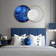 Auricara Cobalt Blue White Disc & Metal Ring 3D Wall Art