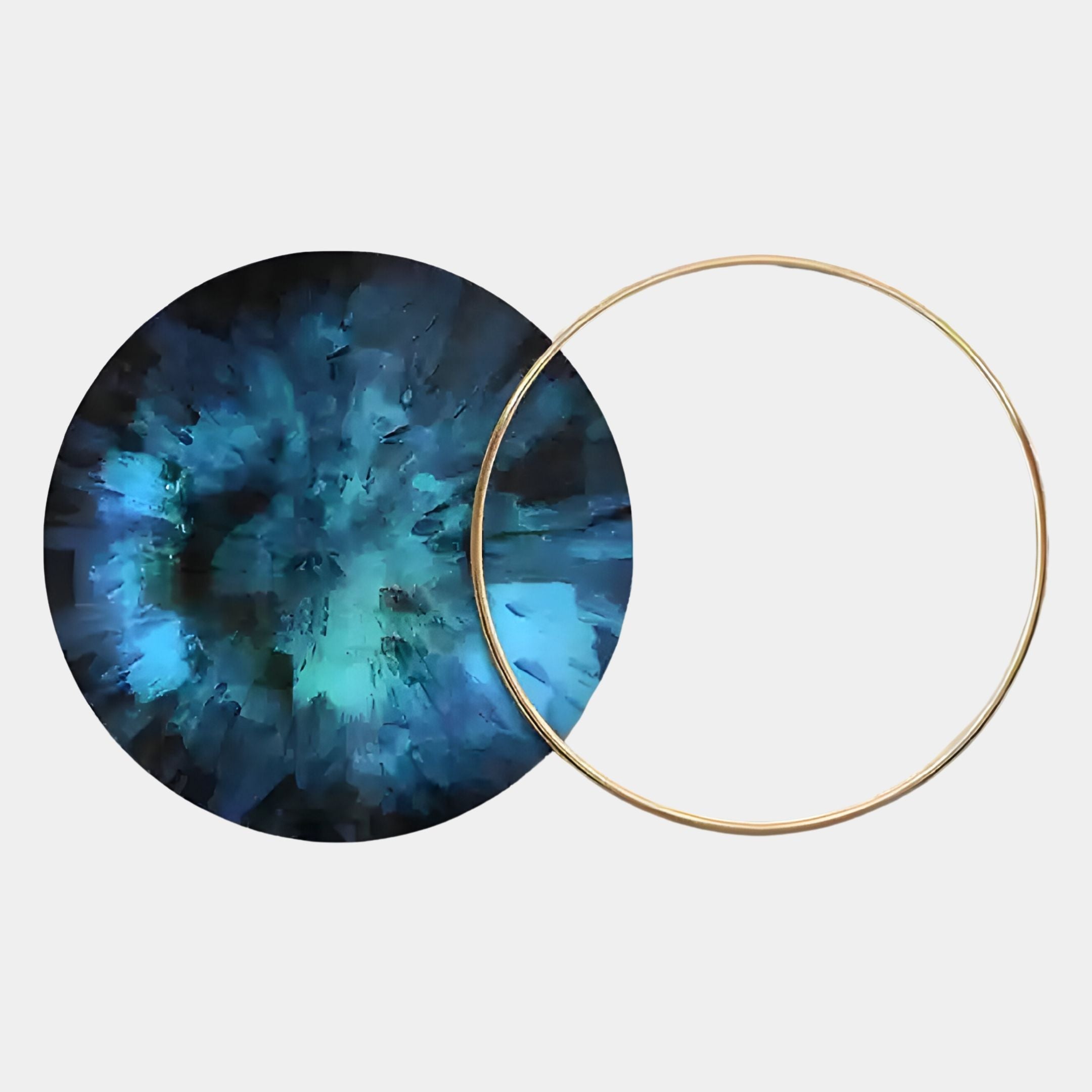Auricara Sapphire Disc & Metal Ring 3D Wall Art