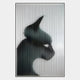 Panthra Shadow Black Acrylic Stripe 3D Wall Art