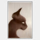 Panthra Cocoa Brown Acrylic Stripe 3D Wall Art