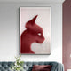 Panthra Crimson Red Acrylic Stripe 3D Wall Art