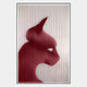 Panthra Crimson Red Acrylic Stripe 3D Wall Art