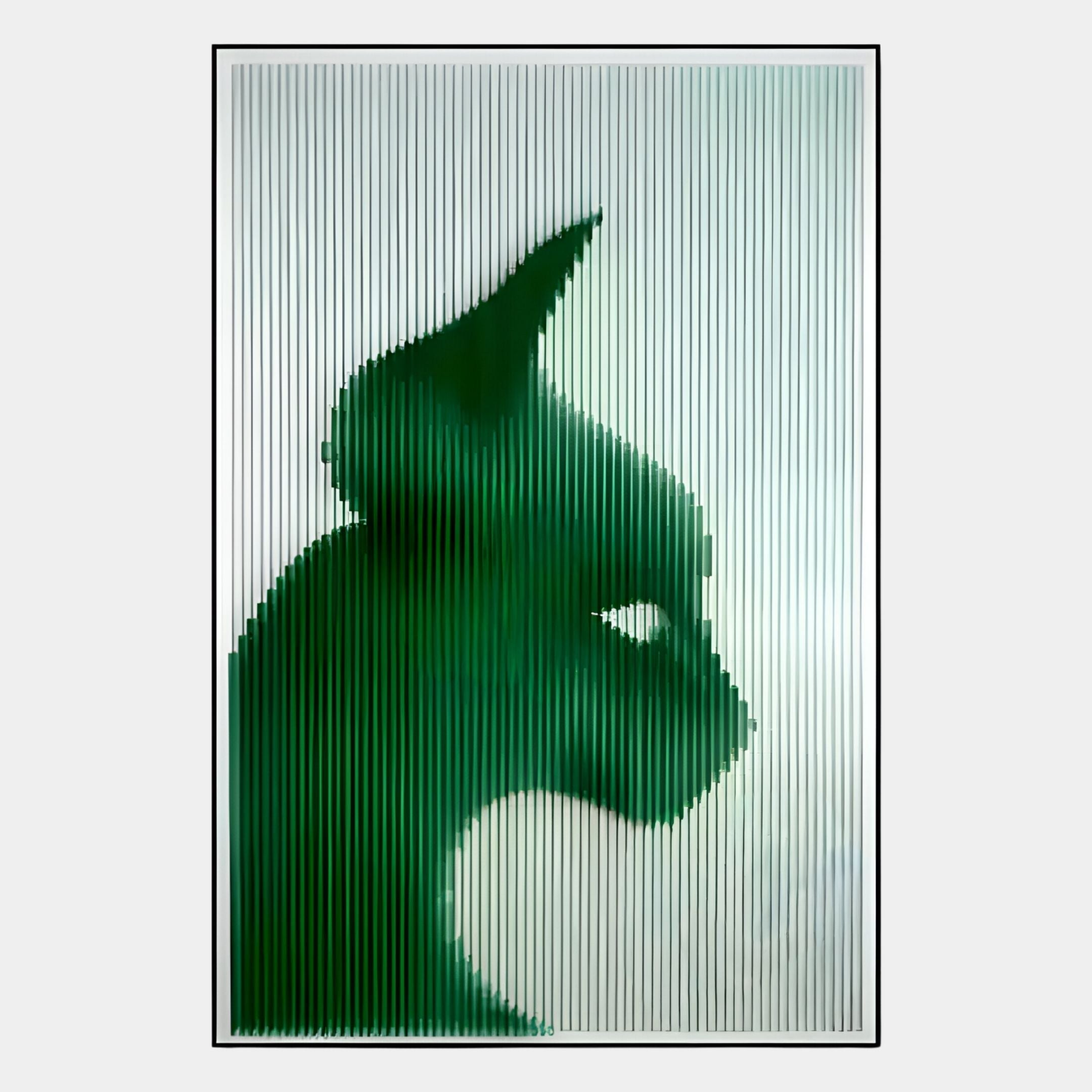 Panthra Emerald Green Acrylic Stripe 3D Wall Art