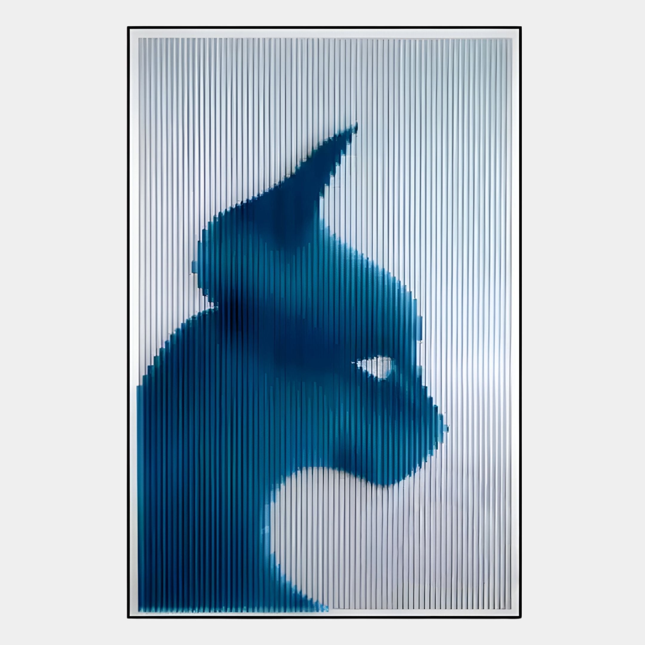 Panthra Cobalt Blue Acrylic Stripe 3D Wall Art