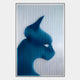 Panthra Cobalt Blue Acrylic Stripe 3D Wall Art