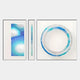 Virelium 3-Set Azure Gradient Double Ring II Acrylic 3D Wall Art