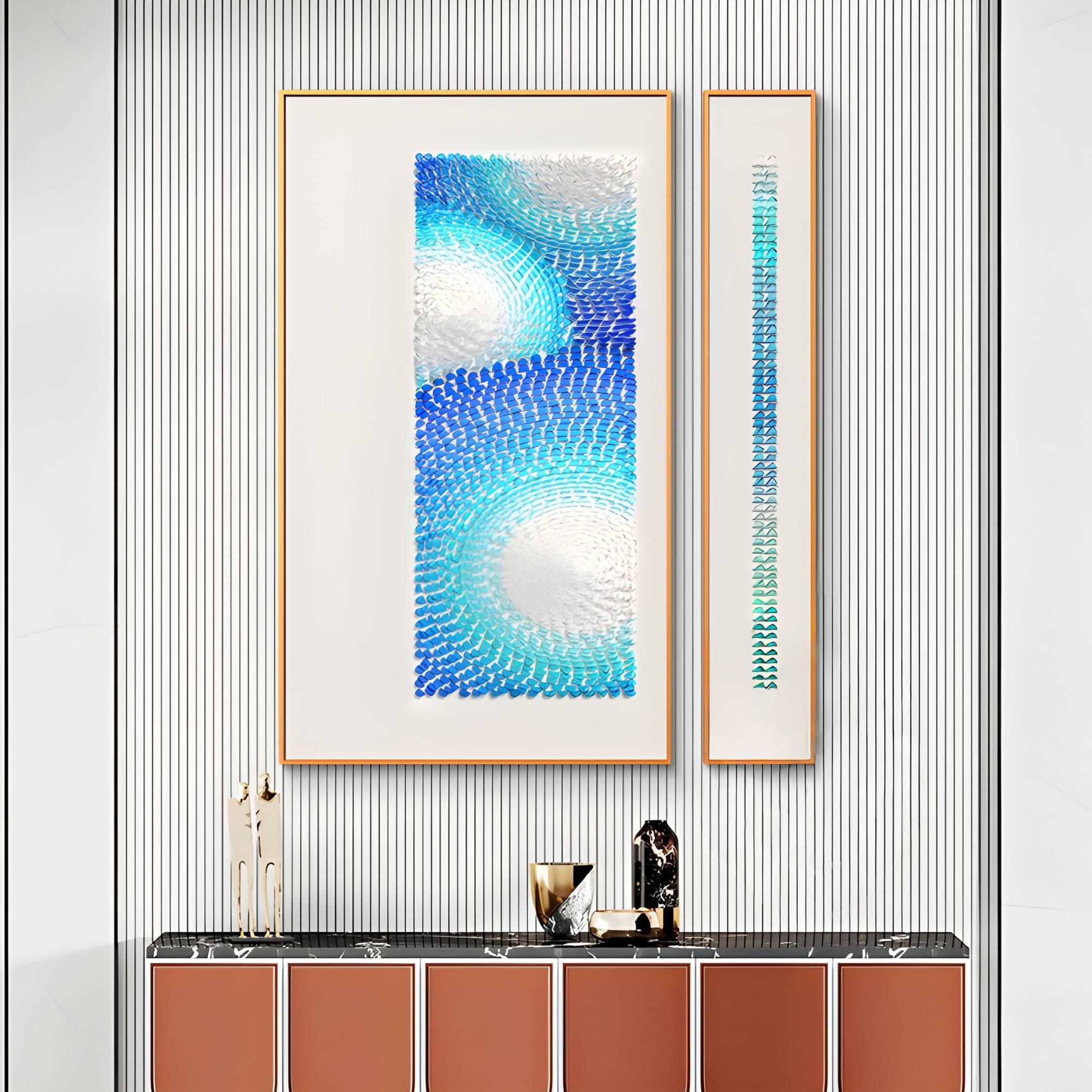 Virelium 2-Set Azure Gradient II Acrylic 3D Wall Art