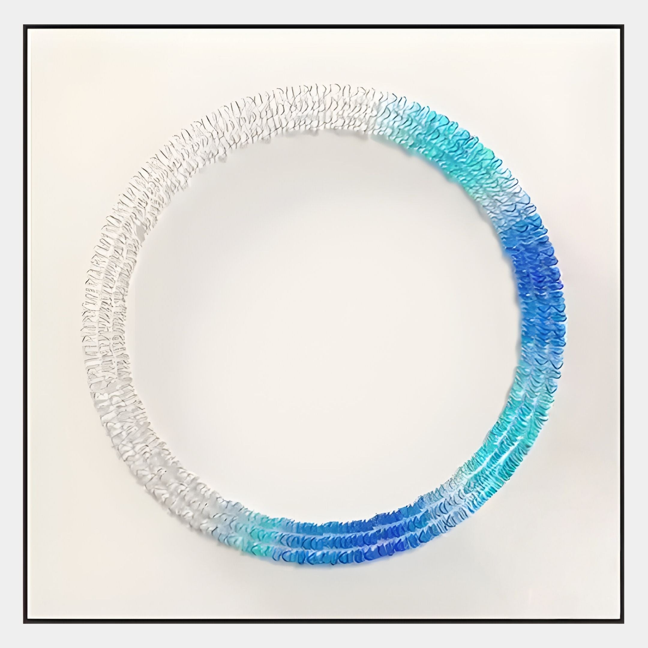 Virelium Azure Gradient Single Ring Acrylic 3D Wall Art