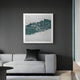 Fractura Emerald Green Square 3D Acrylic Wall Art