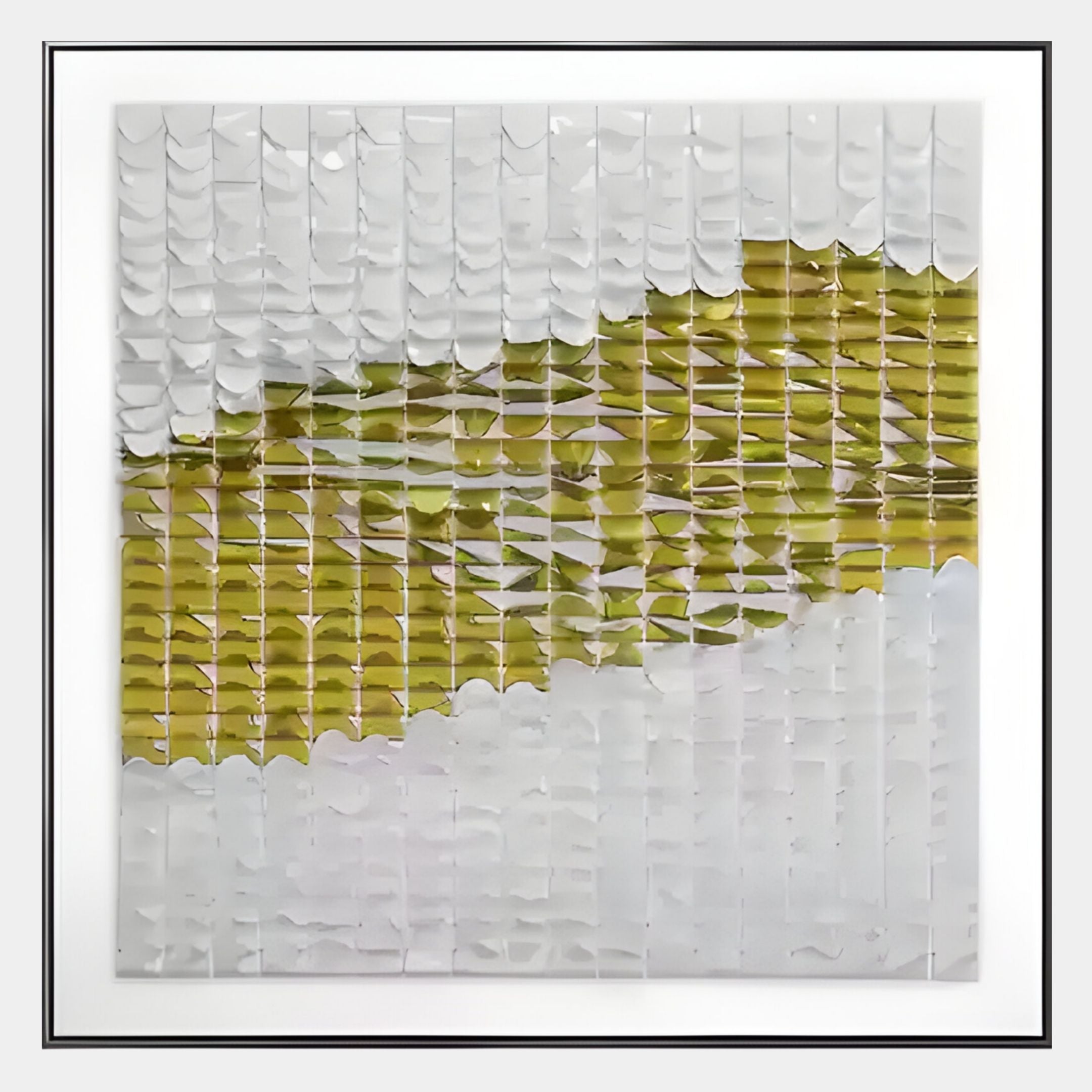Fractura Sunlit Yellow Square 3D Acrylic Wall Art