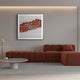 Fractura Crimson Red Square 3D Acrylic Wall Art