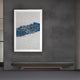 Fractura Deep Indigo Vertical 3D Acrylic Wall Art