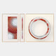 Virelium 3-Set Flame Gradient Double Ring I Acrylic 3D Wall Art