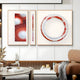 Virelium 3-Set Flame Gradient Double Ring II Acrylic 3D Wall Art