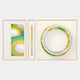 Virelium 3-Set Verdant Gradient Double Ring II Acrylic 3D Wall Art