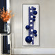 Orbevo White & Blue Sphere Vertical 3D Acrylic Wall Art